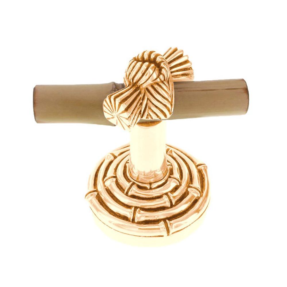 Vicenza PO9008-PG Palmaria Robe Hook Bamboo Knot in Polished Gold