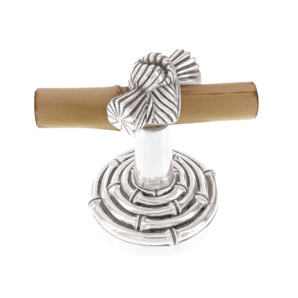 Vicenza PO9008-PS Palmaria Robe Hook Bamboo Knot in Polished Silver