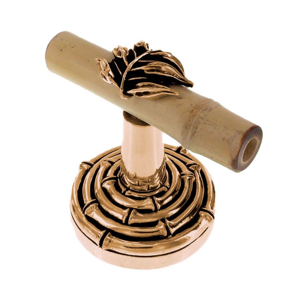Vicenza PO9010-AG Palmaria Robe Hook Bamboo Leaf in Antique Gold
