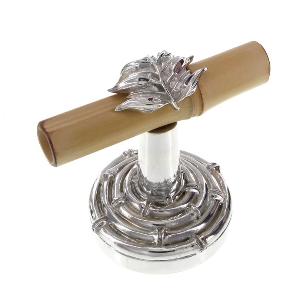 Vicenza PO9010-PS Palmaria Robe Hook Bamboo Leaf in Polished Silver