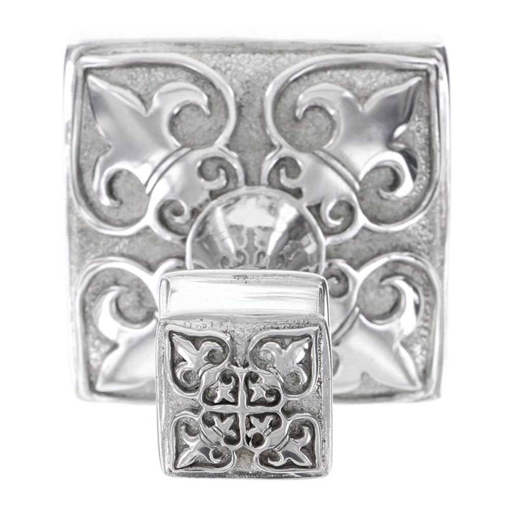 Vicenza PO9013-PS Fleur de Lis Robe Hook in Polished Silver