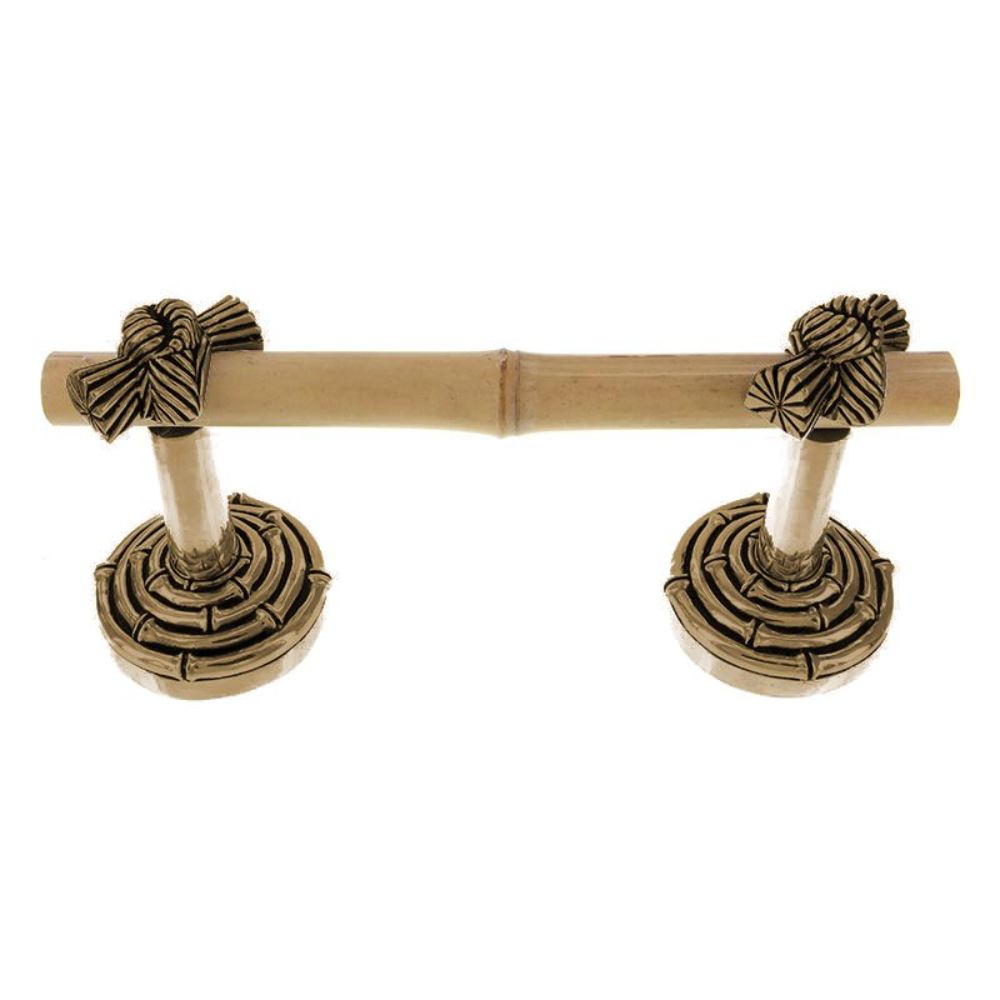 Vicenza TP9008S-AB Palmaria Toilet Paper Holder Bamboo Knot Spring in Antique Brass