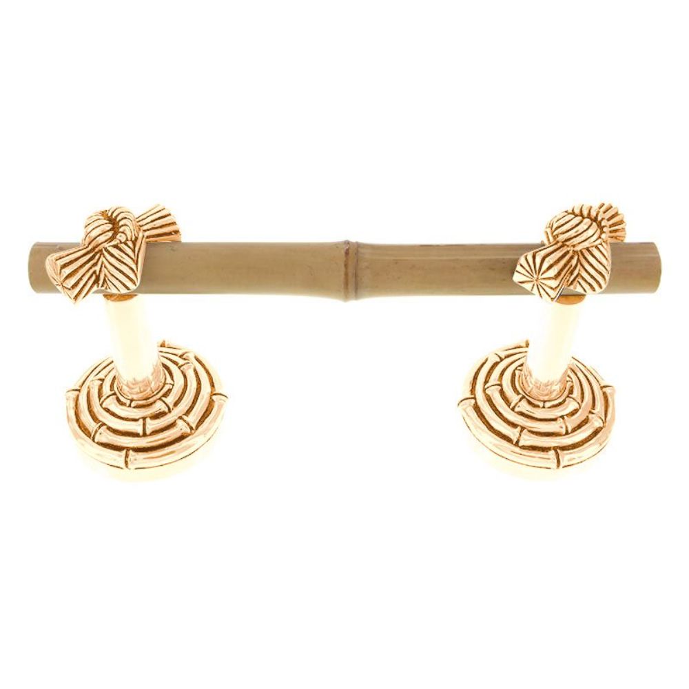 Vicenza TP9008S-PG Palmaria Toilet Paper Holder Bamboo Knot Spring in Polished Gold