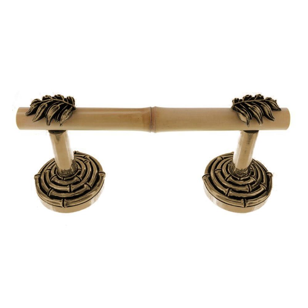 Vicenza TP9009S-AB Palmaria Toilet Paper Holder Horizontal Leaf Spring in Antique Brass