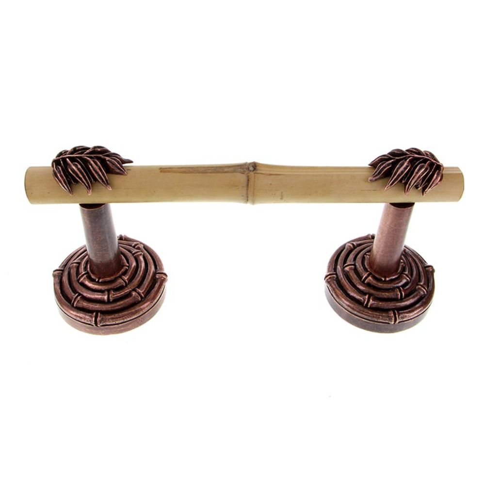 Vicenza TP9009S-AC Palmaria Toilet Paper Holder Horizontal Leaf Spring in Antique Copper