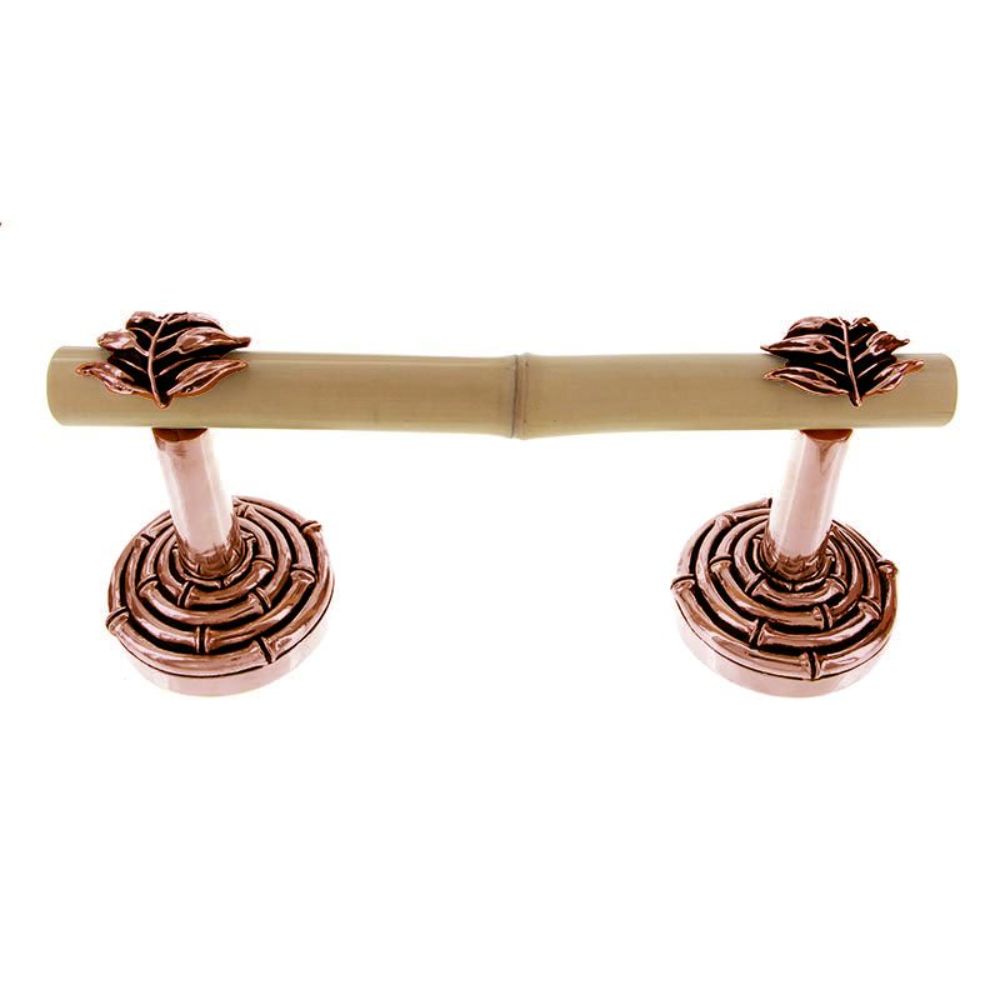 Vicenza TP9010S-AC Palmaria Toilet Paper Holder Bamboo Leaf Spring in Antique Copper