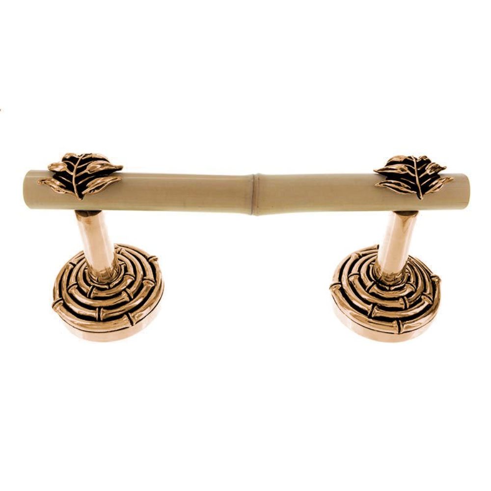Vicenza TP9010S-AG Palmaria Toilet Paper Holder Bamboo Leaf Spring in Antique Gold