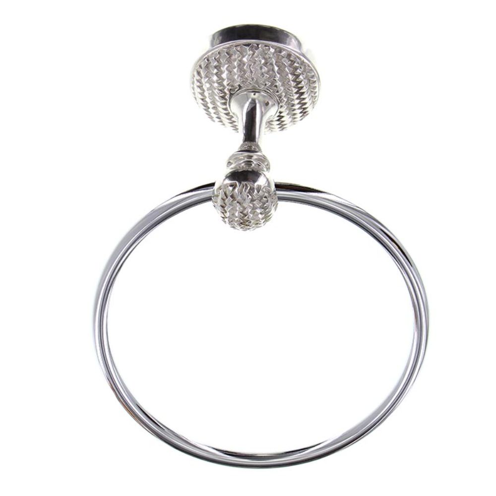 Vicenza TR9003-PS Cestino Towel Ring in Polished Silver