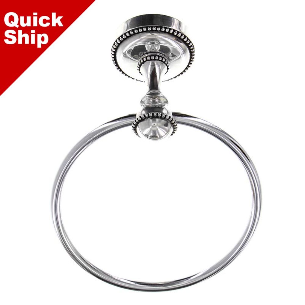 Vicenza TR9004-AS Equestre Towel Ring in Antique Silver