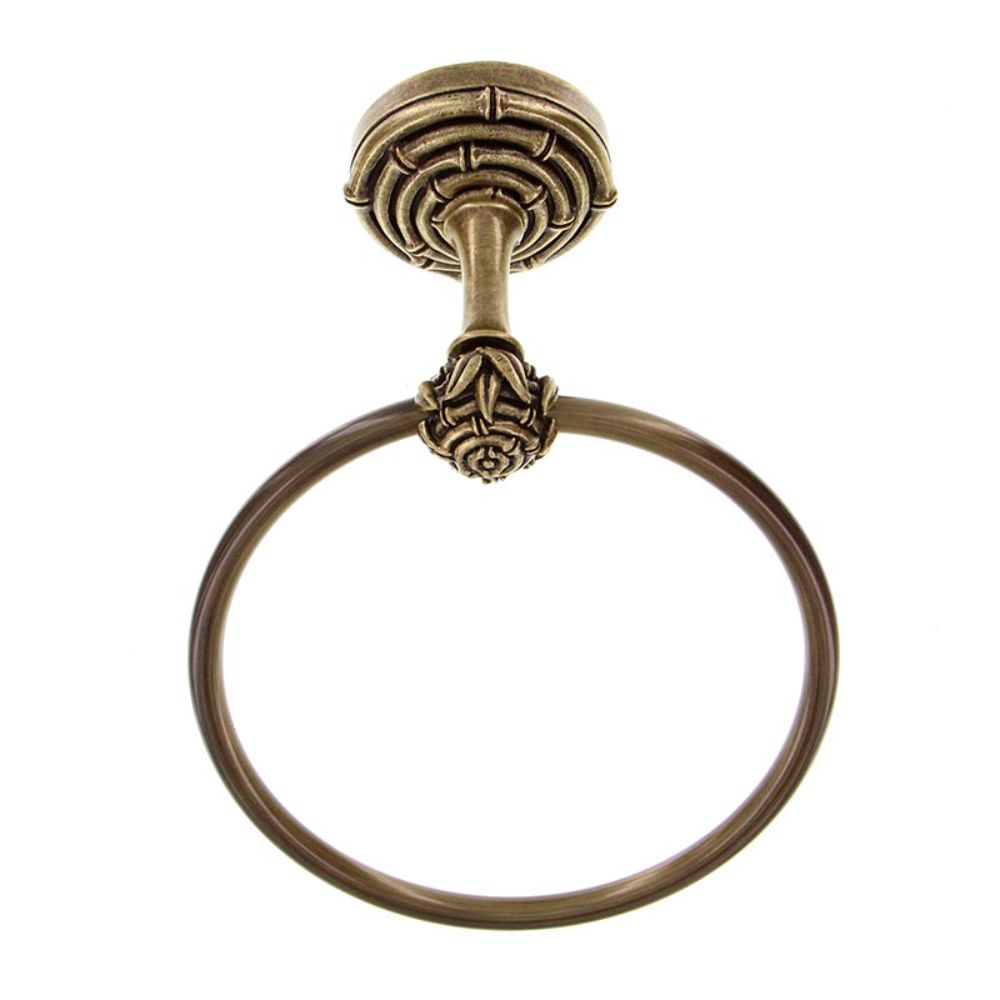Vicenza TR9007-AG Palmaria Towel Ring Bamboo in Antique Gold