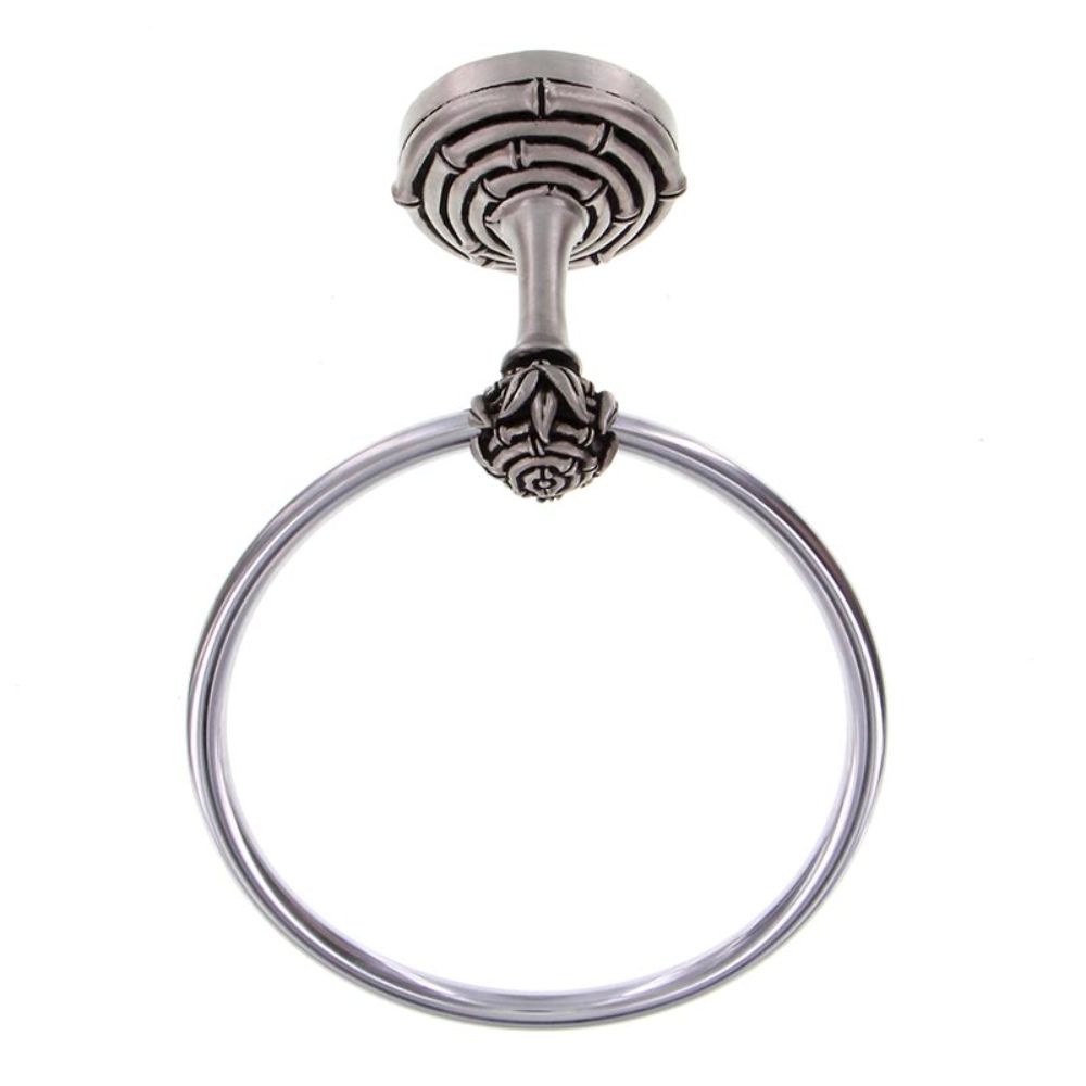 Vicenza TR9007-AN Palmaria Towel Ring Bamboo in Antique Nickel