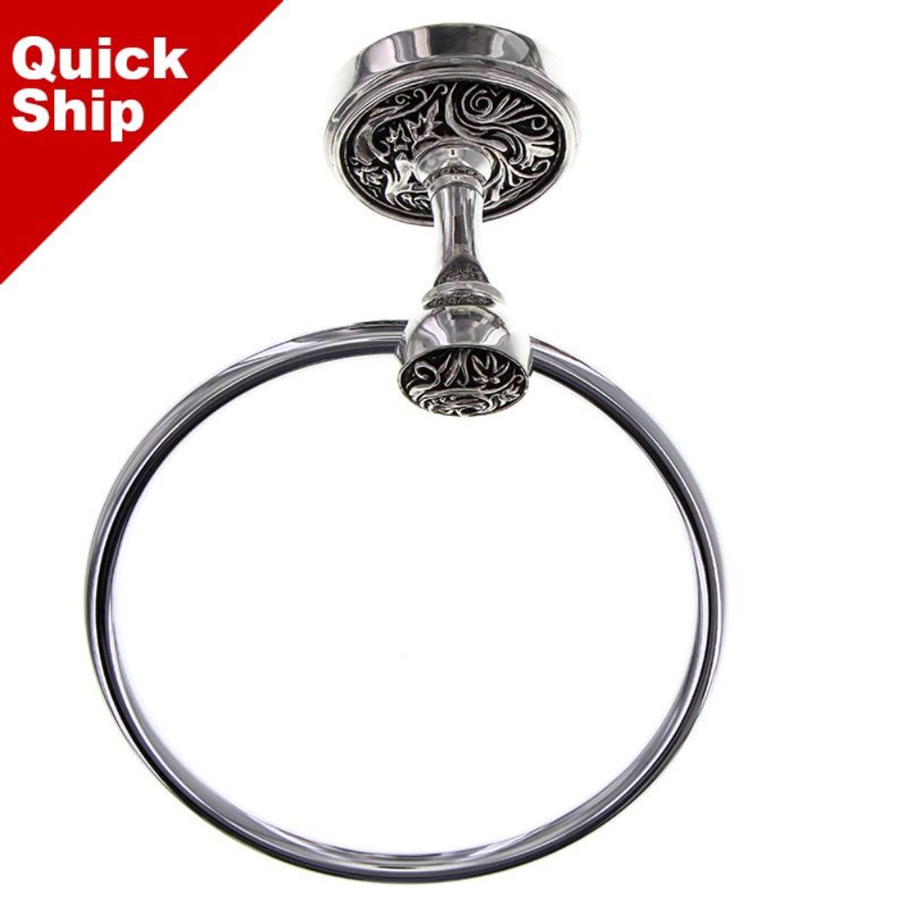 Vicenza TR9014-AS Liscio Toilet Ring in Antique Silver