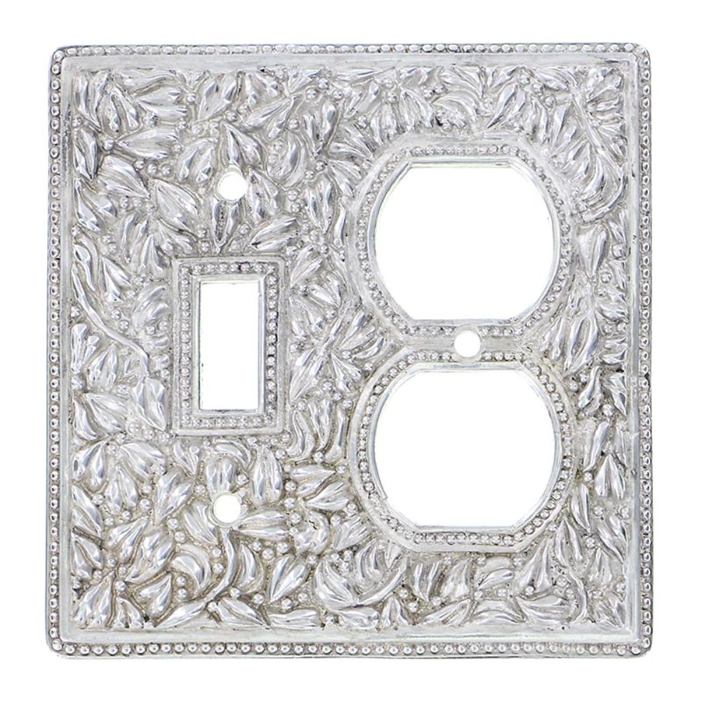 Vicenza WP7000-PN San Michele Wall Plate Double Outlet/Toggle in Polished Nickel