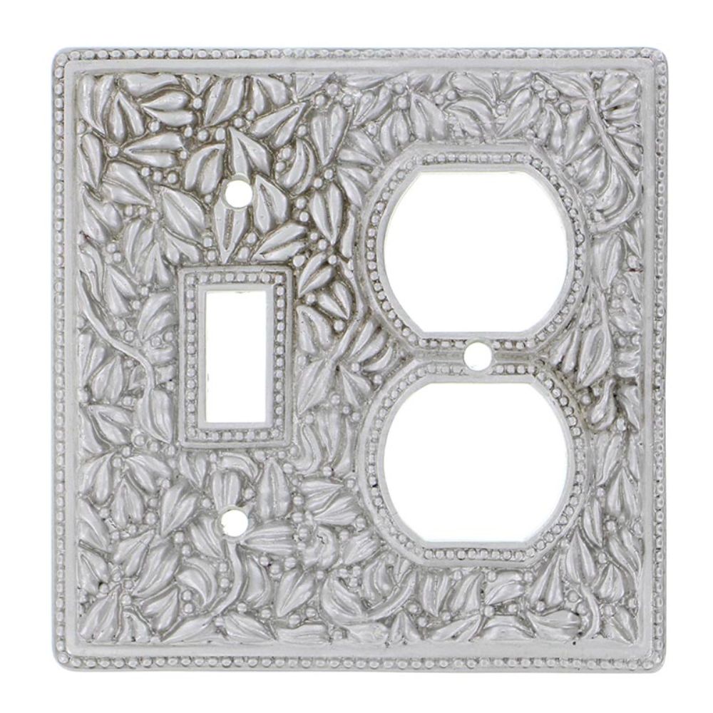 Vicenza WP7000-SN San Michele Wall Plate Double Outlet/Toggle in Satin Nickel