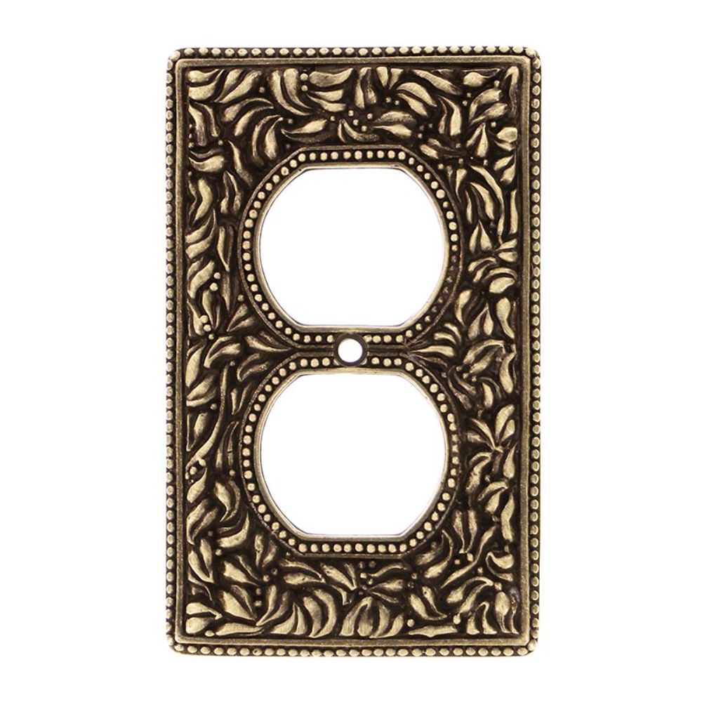 Vicenza WP7001-AB San Michele Wall Plate Single Outlet in Antique Brass