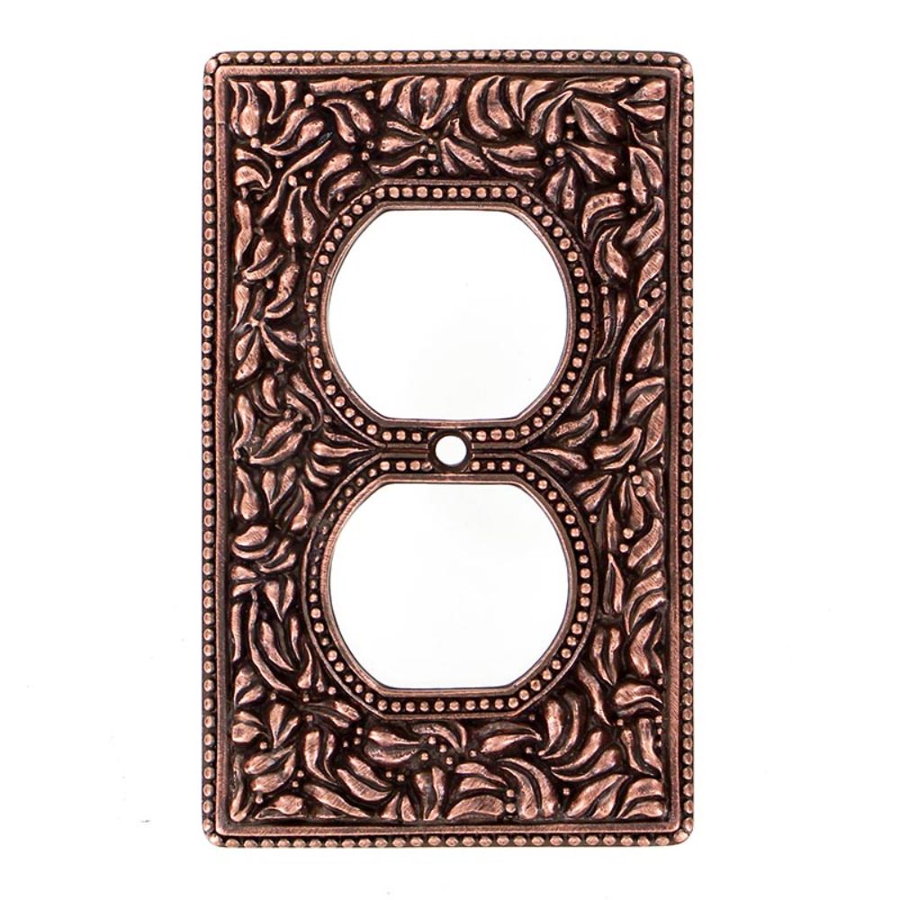 Vicenza WP7001-AC San Michele Wall Plate Single Outlet in Antique Copper