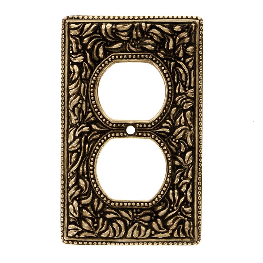 Vicenza WP7001-AG San Michele Wall Plate Single Outlet in Antique Gold