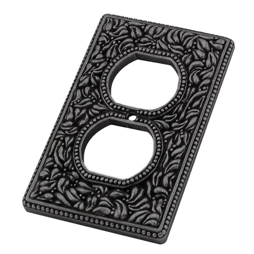 Vicenza WP7001-GM San Michele Wall Plate Single Outlet in Gunmetal
