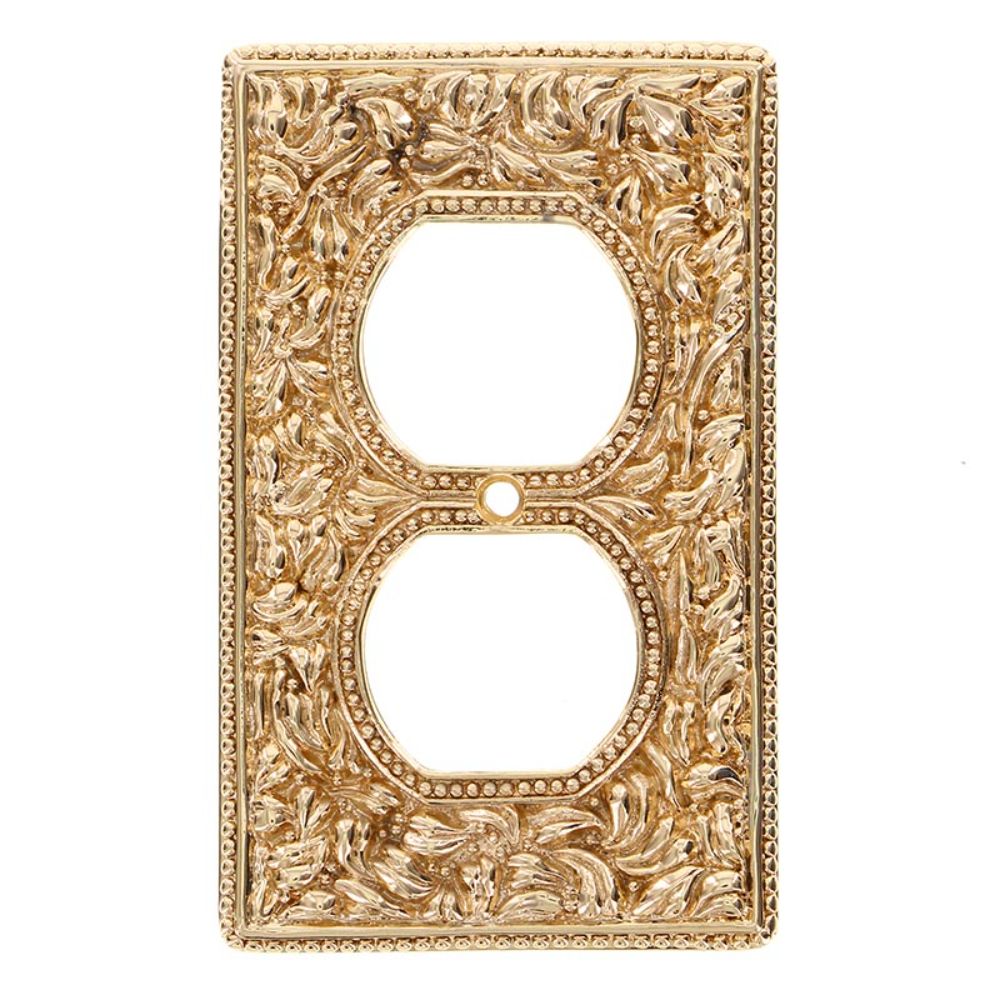 Vicenza WP7001-PG San Michele Wall Plate Single Outlet in Polished Gold