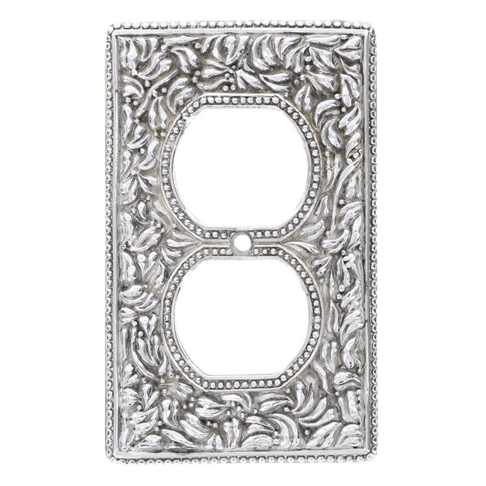 Vicenza WP7001-PS San Michele Wall Plate Single Outlet in Polished Silver