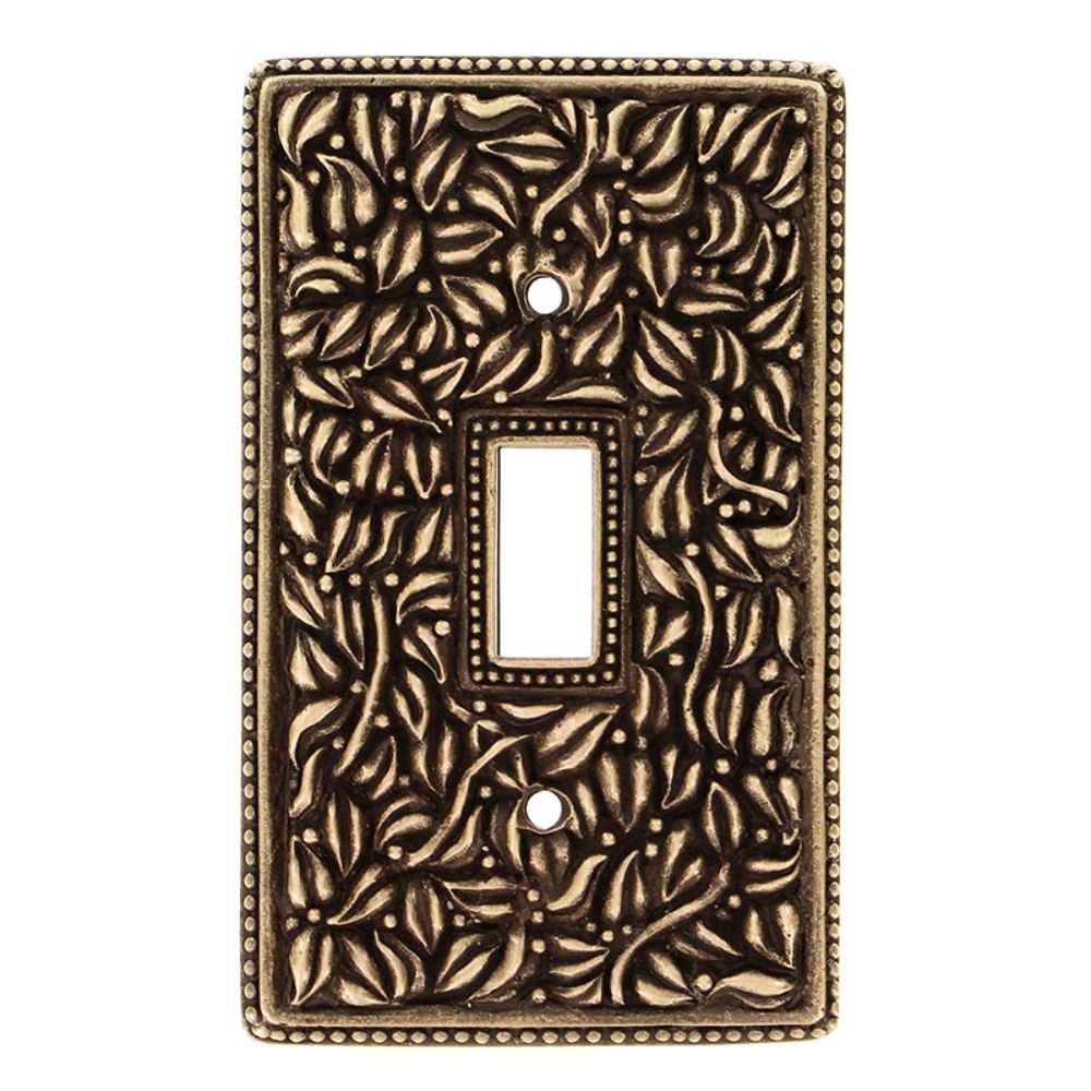 Vicenza WP7002-AB San Michele Wall Plate Single Toggle in Antique Brass