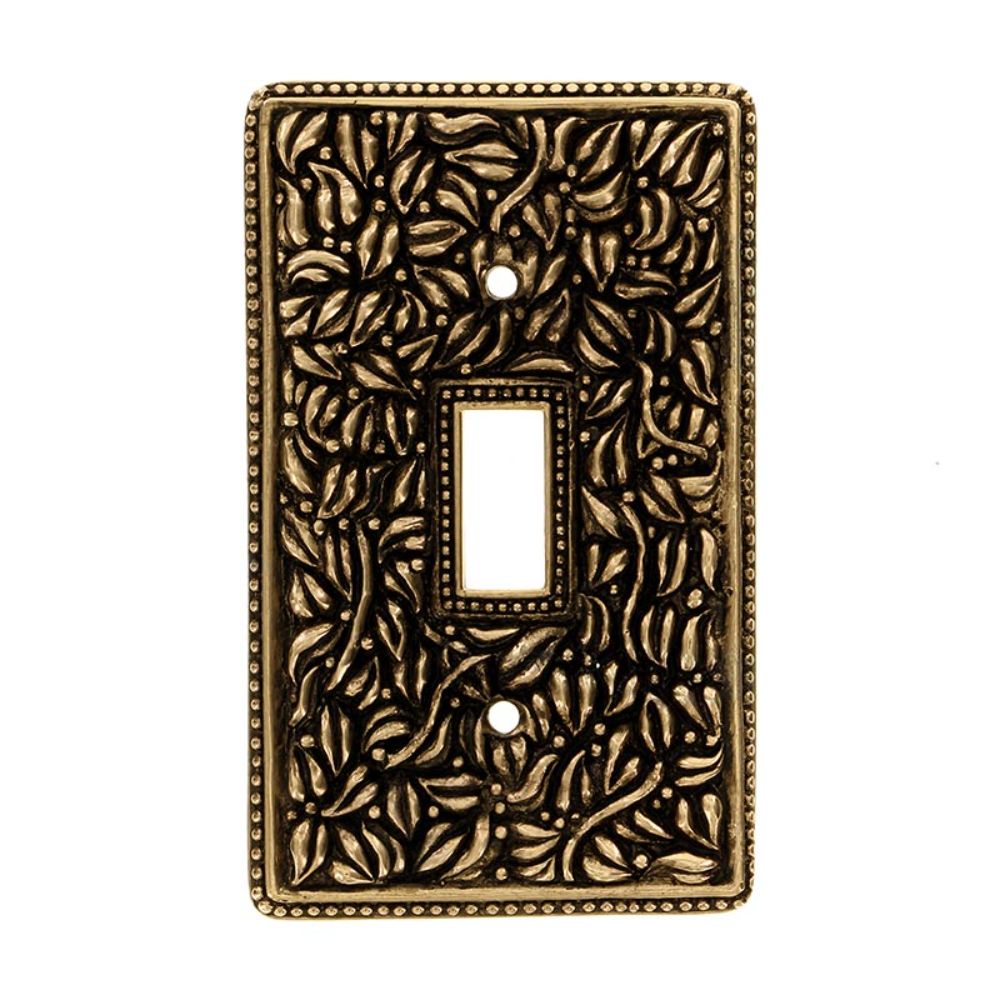 Vicenza WP7002-AG San Michele Wall Plate Single Toggle in Antique Gold