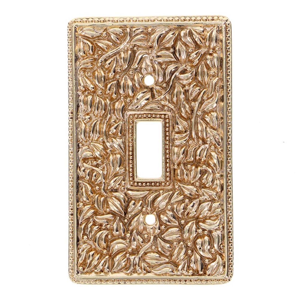Vicenza WP7002-PG San Michele Wall Plate Single Toggle in Polished Gold