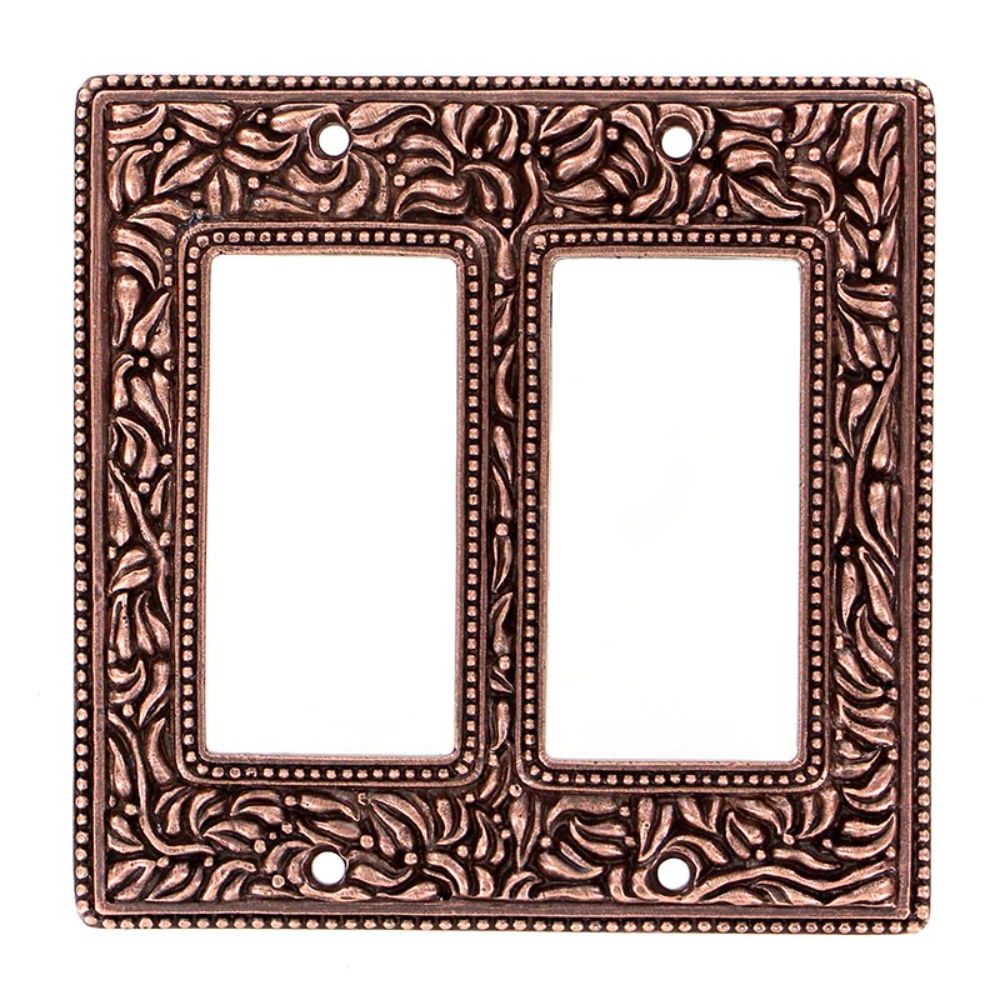 Vicenza WP7005-AC San Michele Wall Plate Double Dimmer in Antique Copper