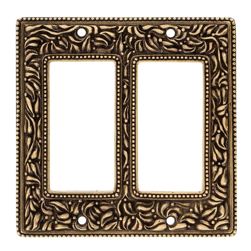Vicenza WP7005-AG San Michele Wall Plate Double Dimmer in Antique Gold