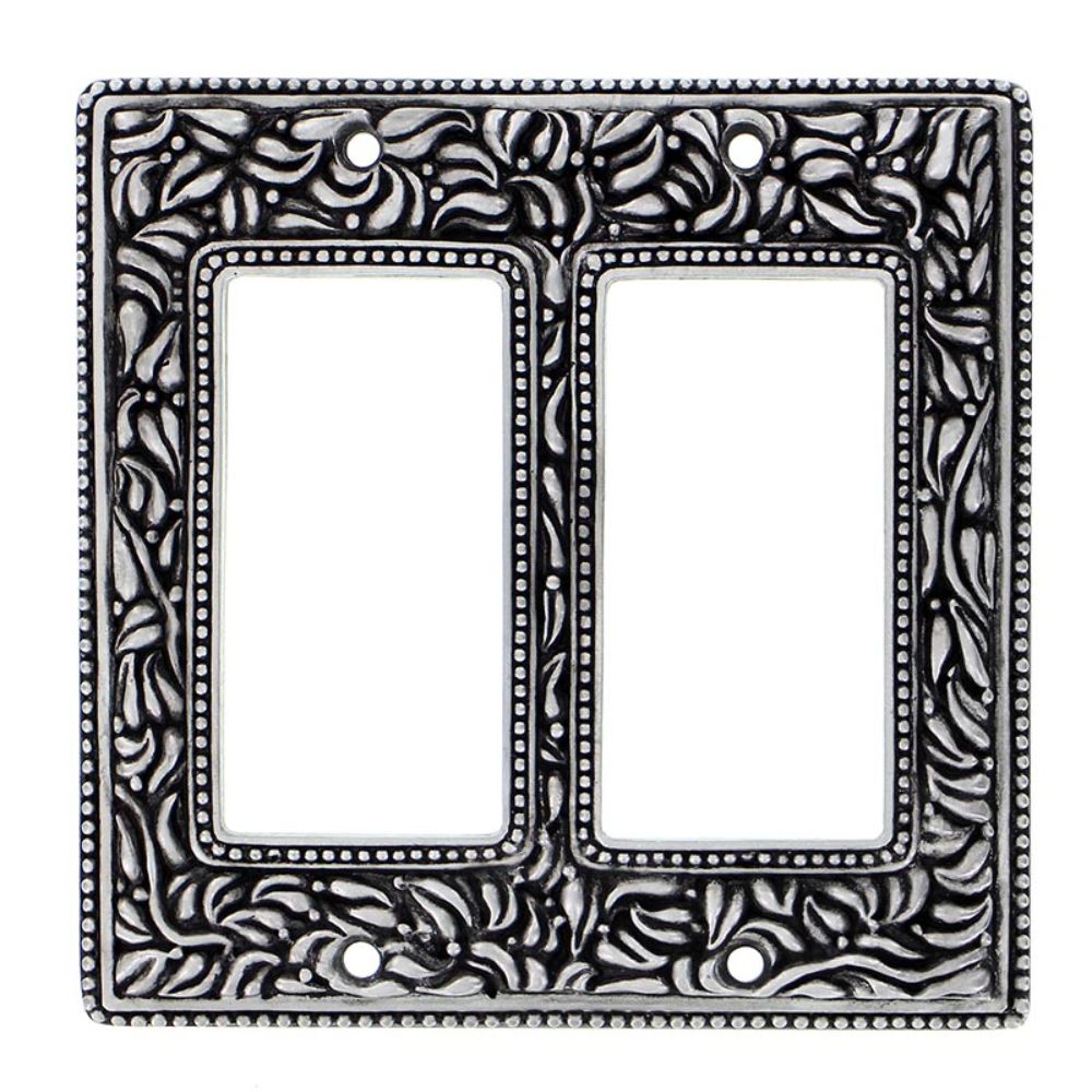 Vicenza WP7005-AN San Michele Wall Plate Double Dimmer in Antique Nickel