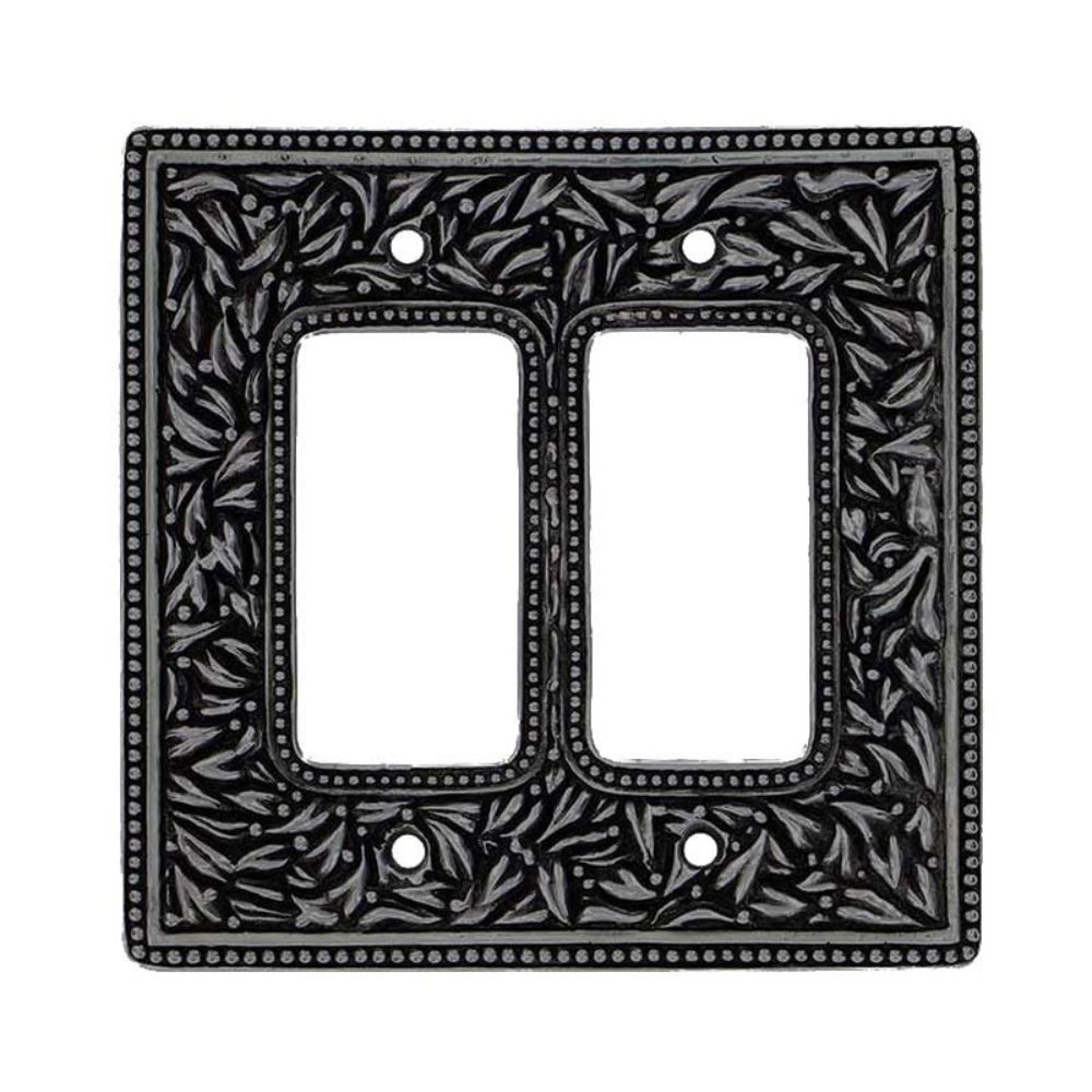 Vicenza WP7005-GM San Michele Wall Plate Double Dimmer in Gunmetal