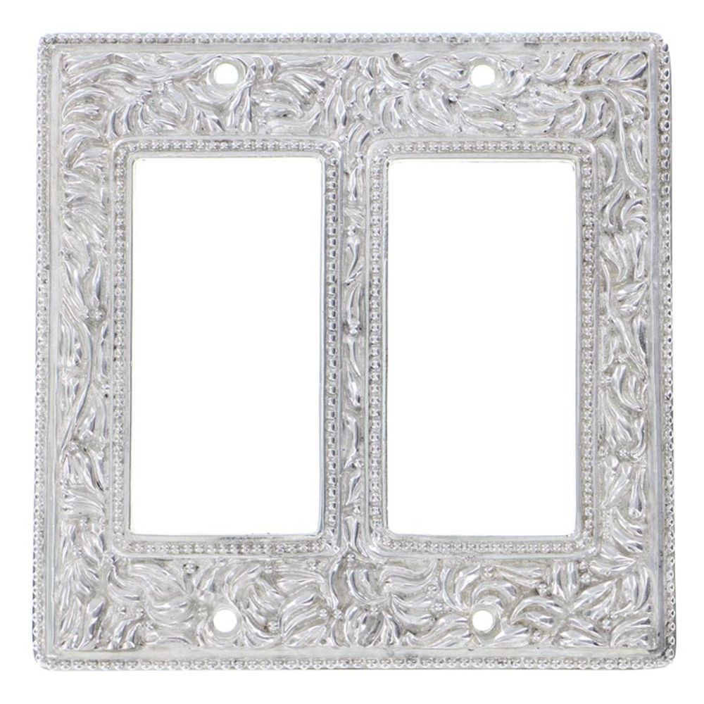 Vicenza WP7005-PS San Michele Wall Plate Double Dimmer in Polished Silver