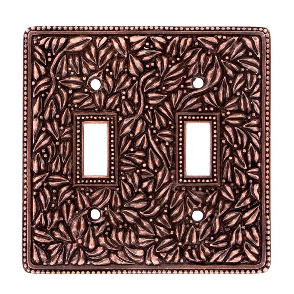 Vicenza WP7006-AC San Michele Wall Plate Double Toggle in Antique Copper