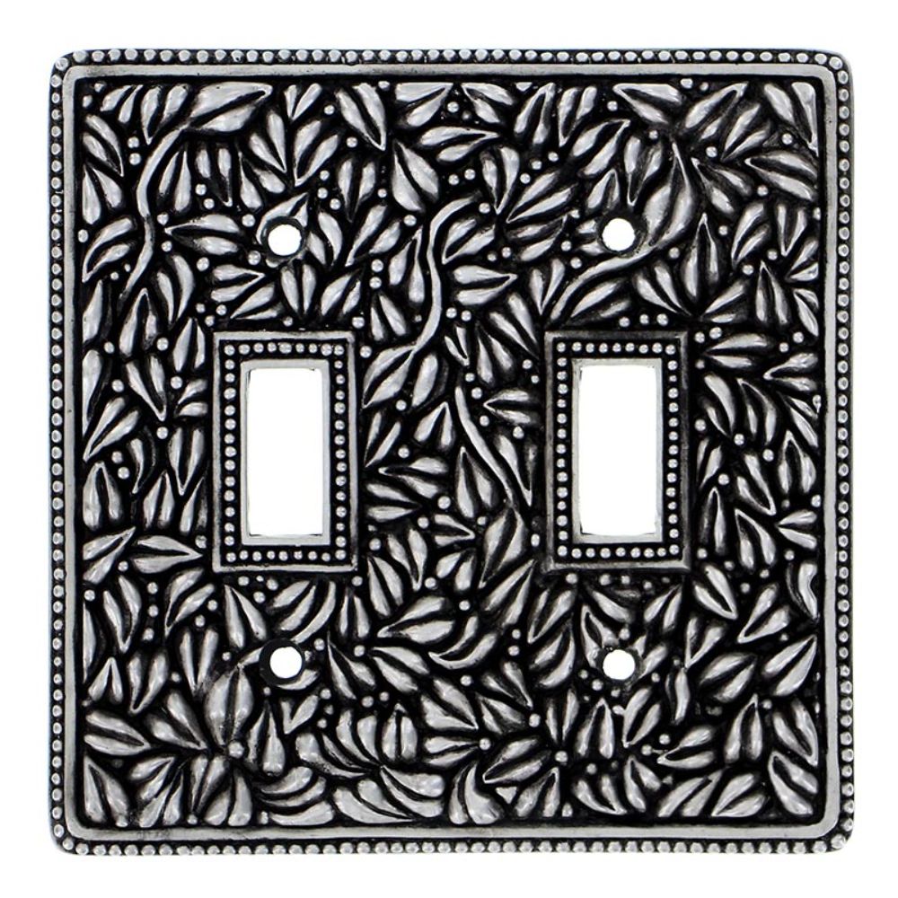 Vicenza WP7006-AN San Michele Wall Plate Double Toggle in Antique Nickel