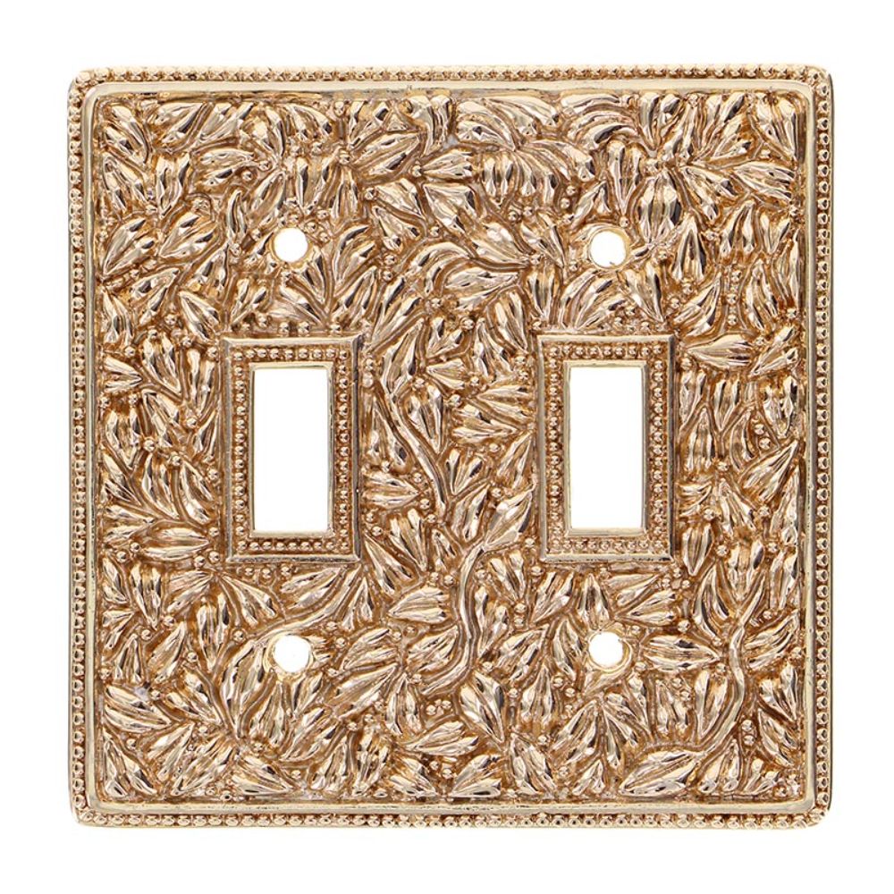 Vicenza WP7006-PG San Michele Wall Plate Double Toggle in Polished Gold