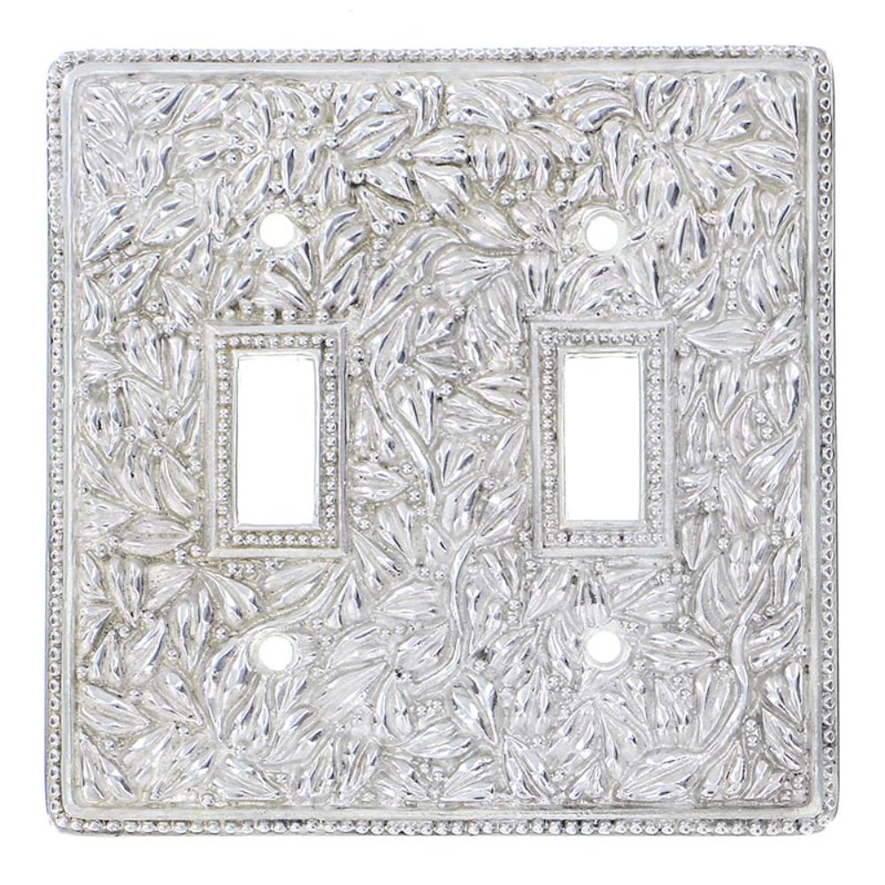 Vicenza WP7006-PN San Michele Wall Plate Double Toggle in Polished Nickel