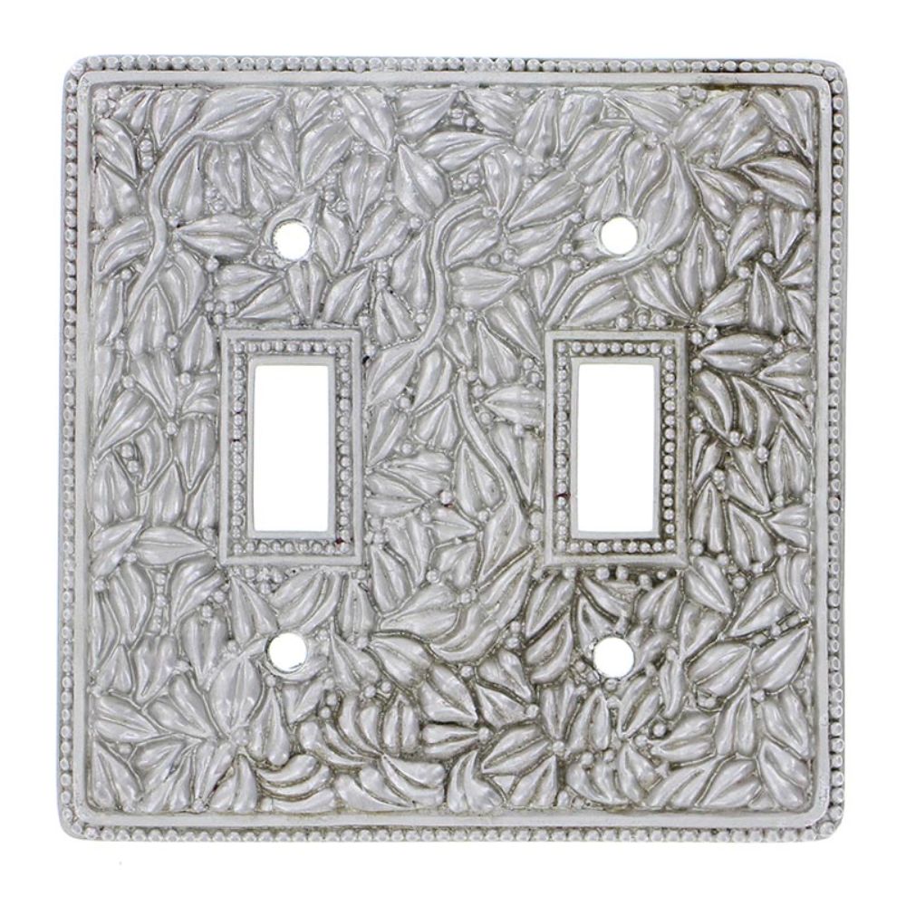 Vicenza WP7006-SN San Michele Wall Plate Double Toggle in Satin Nickel