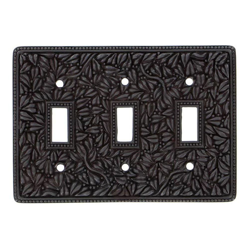 Vicenza WP7007-OB San Michele Wall Plate Triple Toggle in Oil-Rubbed Bronze