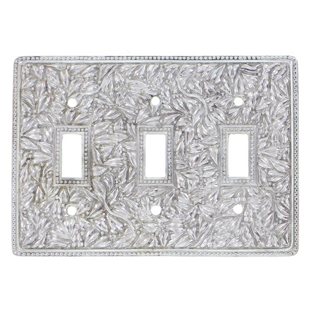 Vicenza WP7007-PS San Michele Wall Plate Triple Toggle in Polished Silver