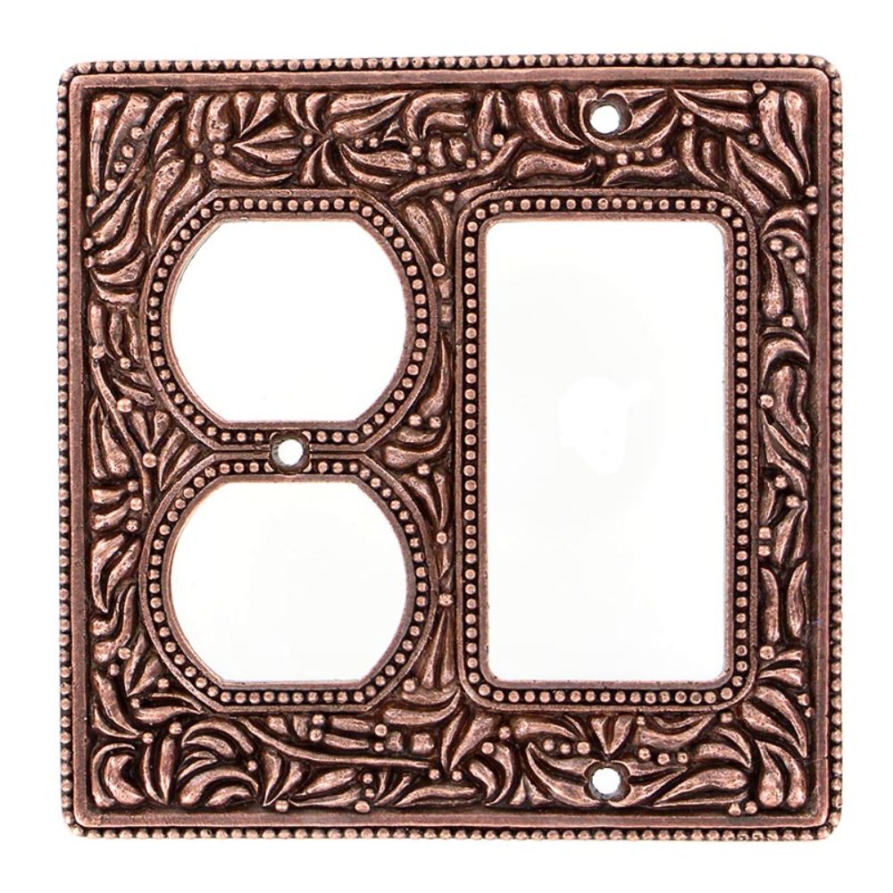 Vicenza WP7011-AC San Michele Wall Plate Dimmer/Outlet in Antique Copper
