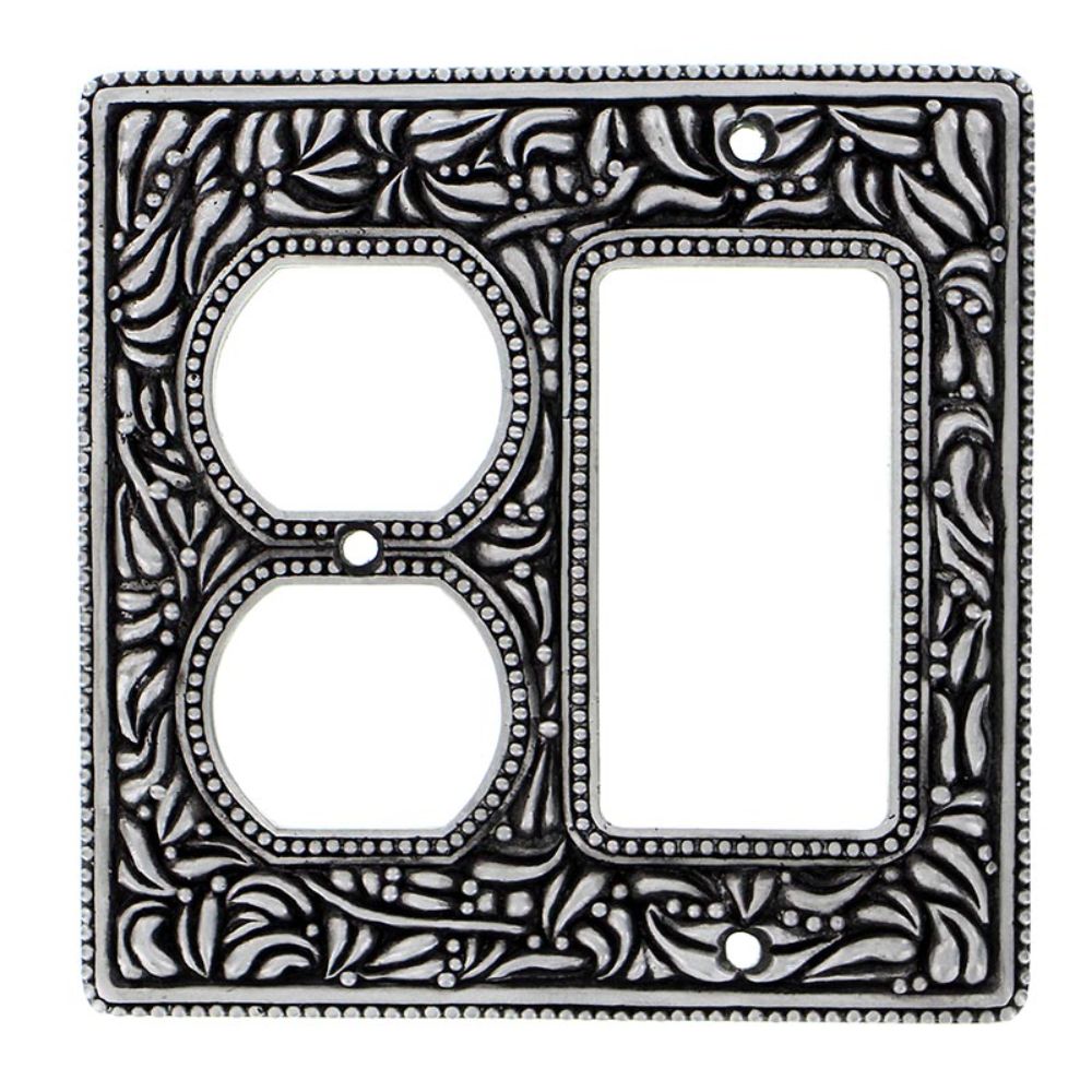 Vicenza WP7011-AN San Michele Wall Plate Dimmer/Outlet in Antique Nickel
