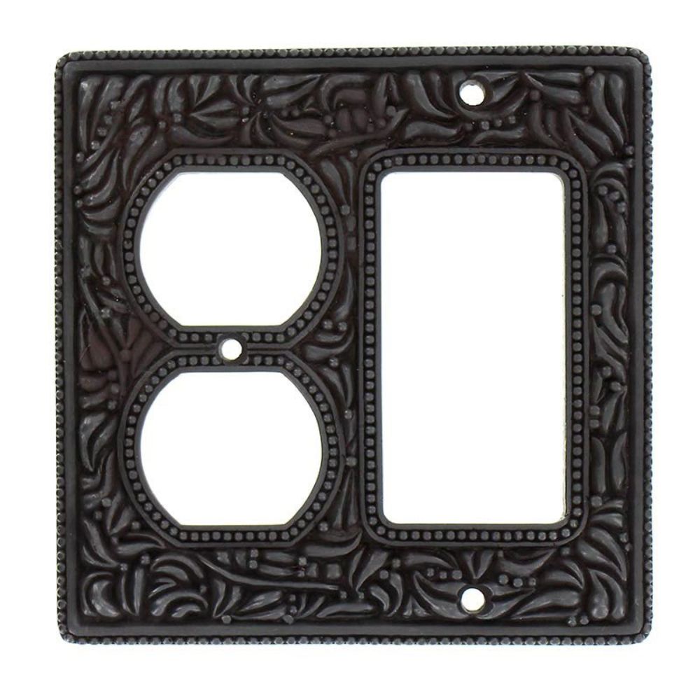 Vicenza WP7011-OB San Michele Wall Plate Dimmer/Outlet in Oil-Rubbed Bronze