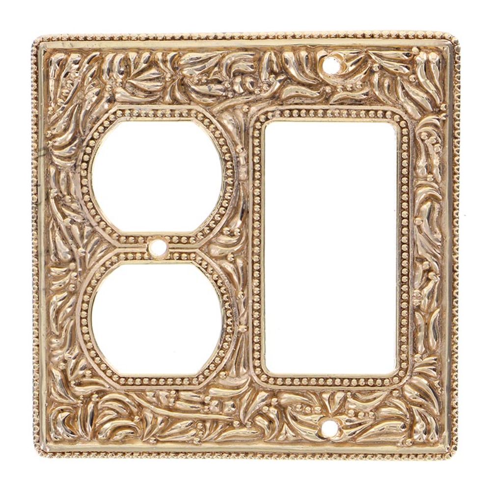 Vicenza WP7011-PG San Michele Wall Plate Dimmer/Outlet in Polished Gold