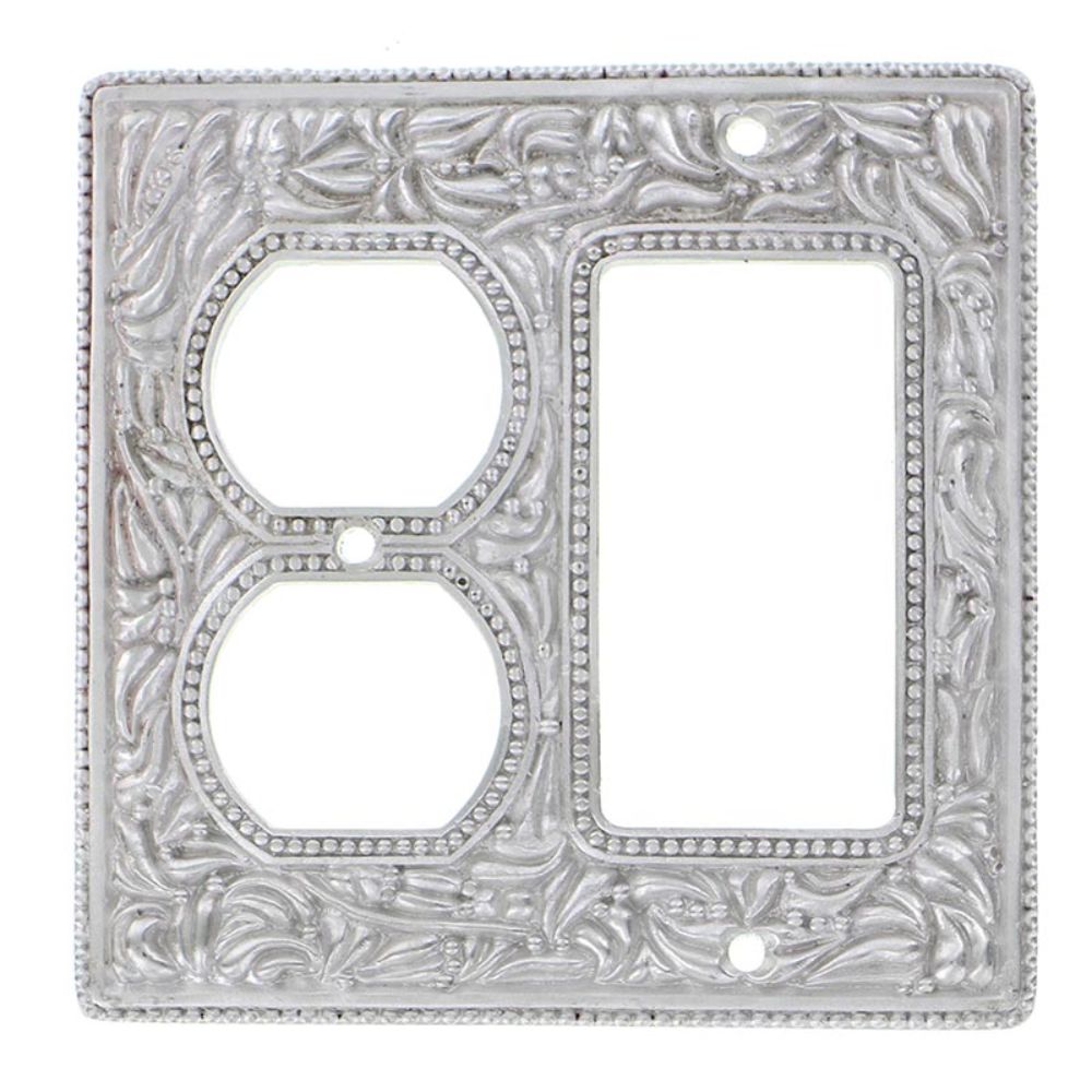 Vicenza WP7011-PS San Michele Wall Plate Dimmer/Outlet in Polished Silver