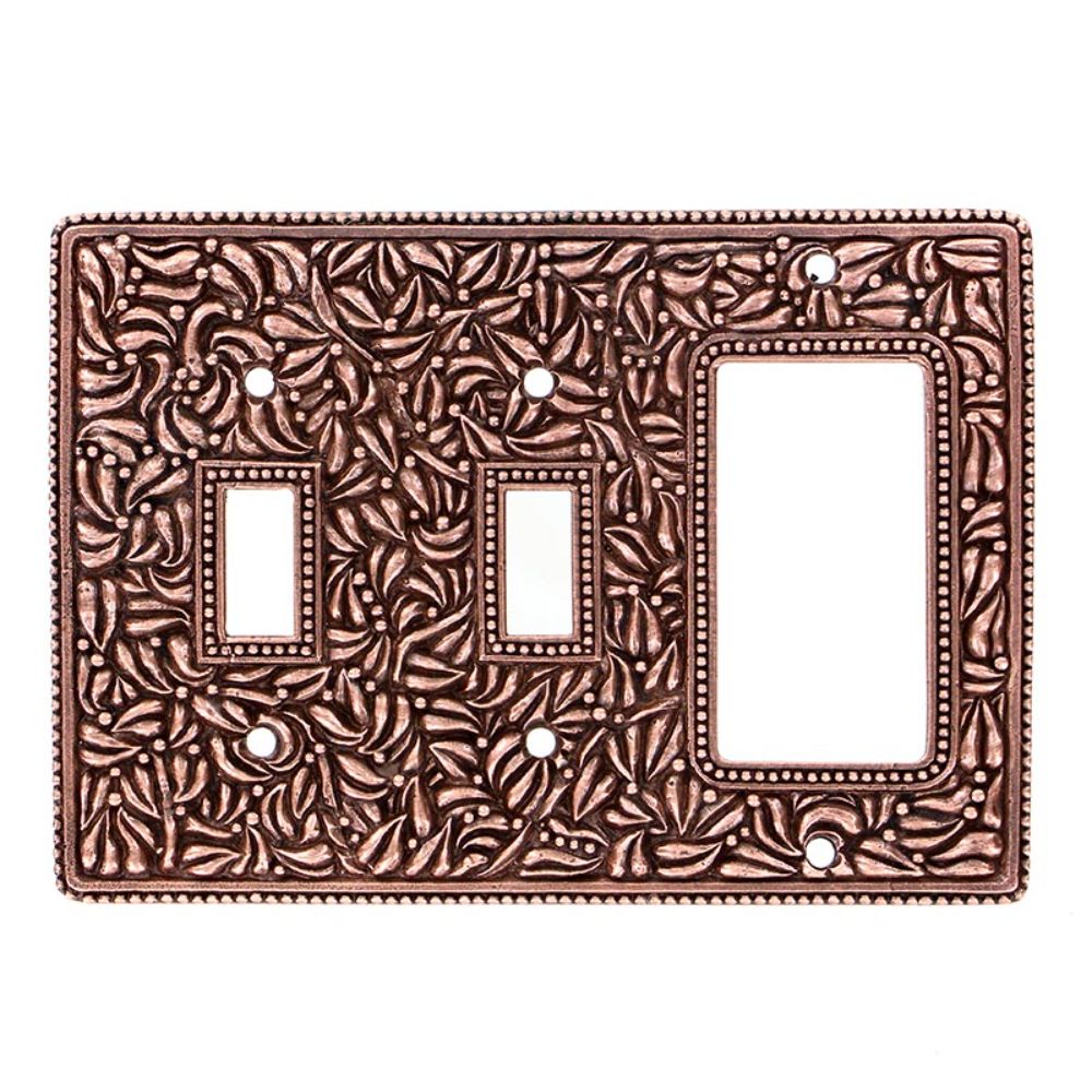 Vicenza WP7012-AC San Michele Wall Plate Double Toggle/Dimmer in Antique Copper