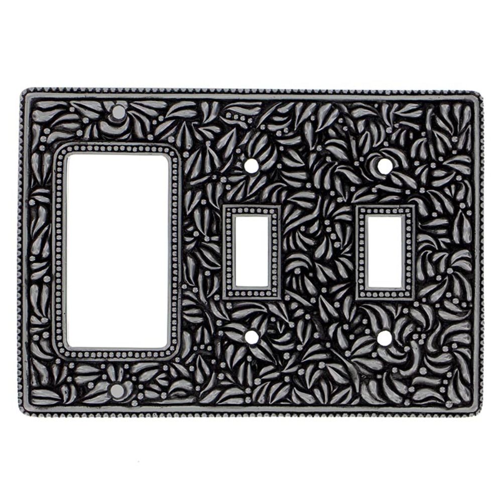 Vicenza WP7012-AN San Michele Wall Plate Double Toggle/Dimmer in Antique Nickel