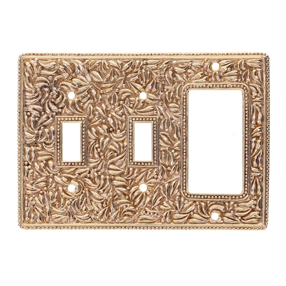 Vicenza WP7012-PG San Michele Wall Plate Double Toggle/Dimmer in Polished Gold