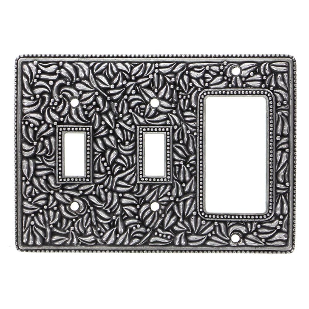 Vicenza WP7012-VP San Michele Wall Plate Double Toggle/Dimmer in Vintage Pewter