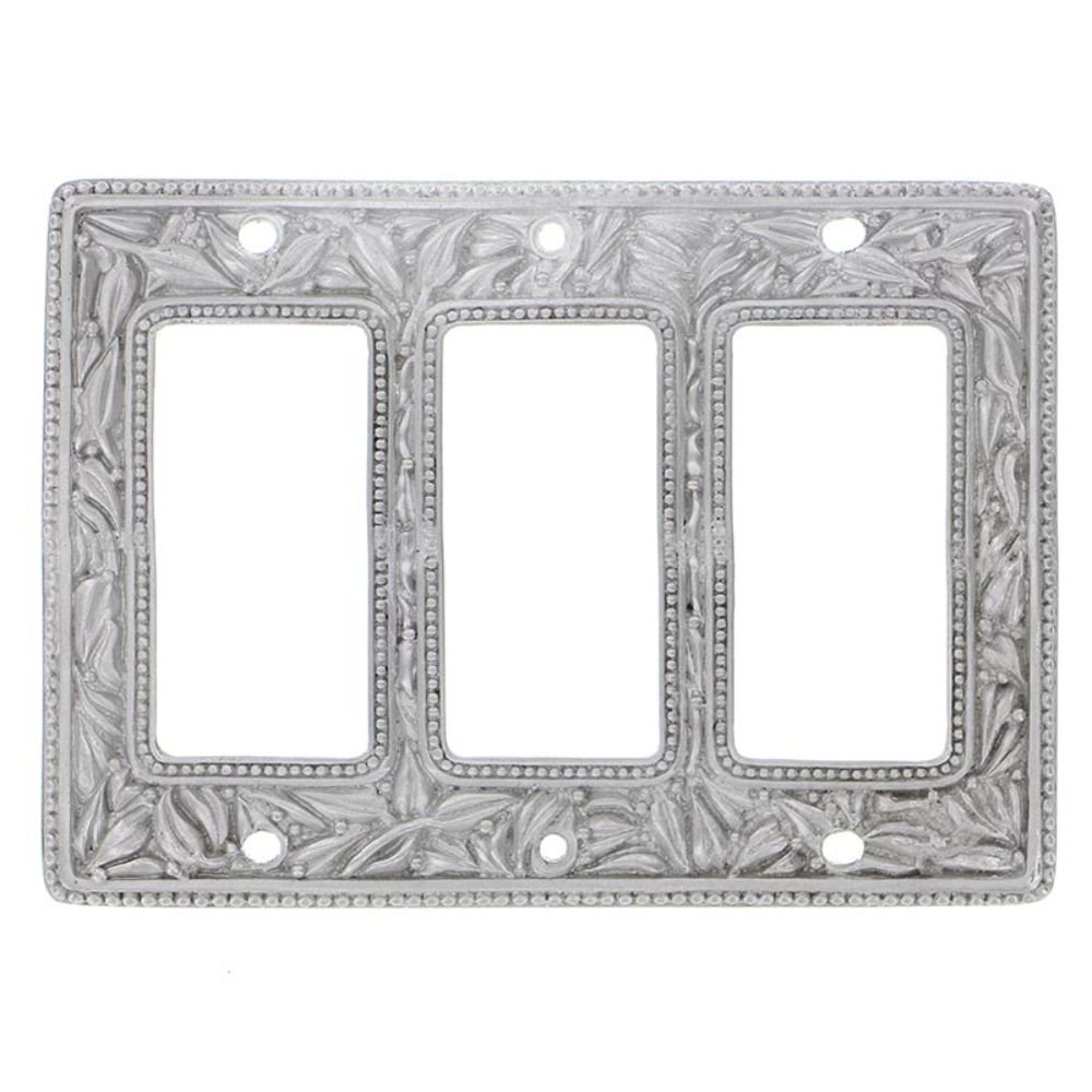 Vicenza WP7013-SN San Michele Wall Plate Triple Dimmer in Satin Nickel