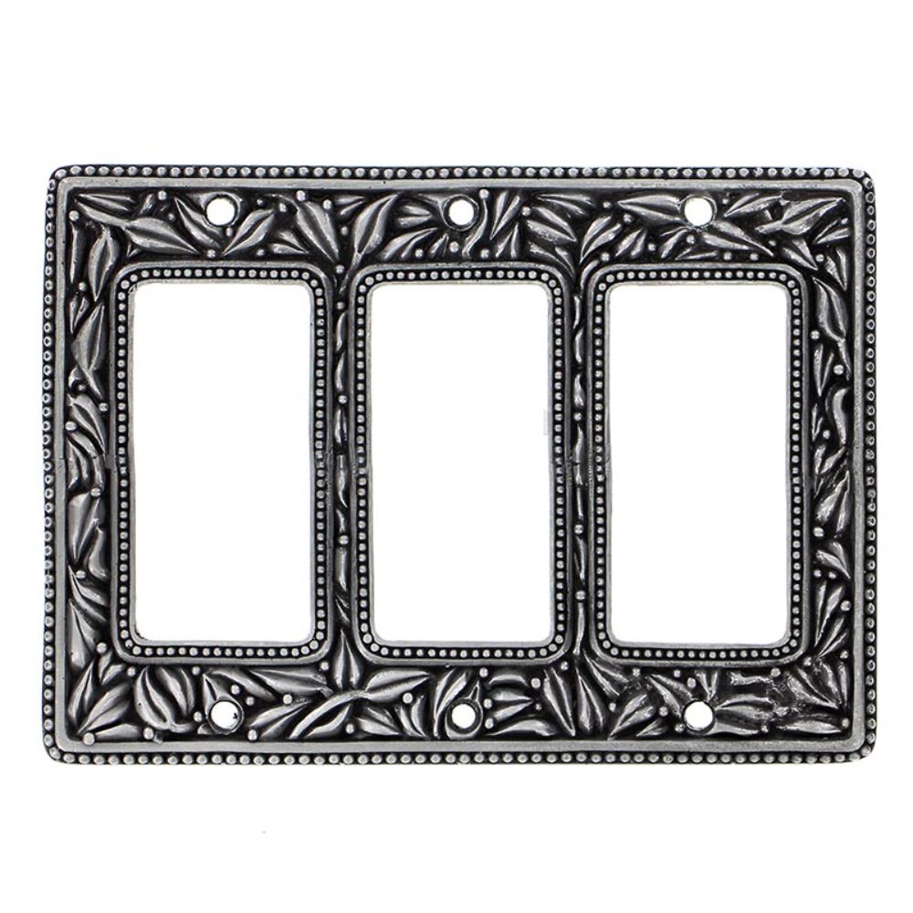 Vicenza WP7013-VP San Michele Wall Plate Triple Dimmer in Vintage Pewter